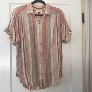 Target Universal Thread Striped Style Button Up Blouse